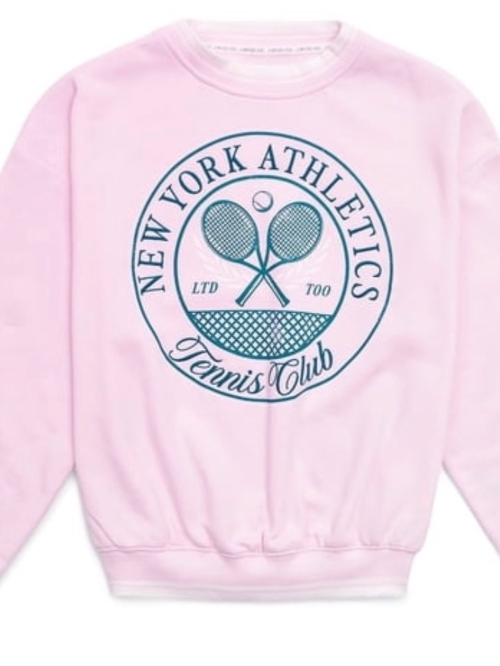 Limited Too Pink Sweatshirt with Blue Tennis Club Graphic